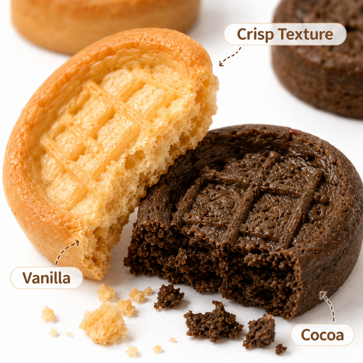 Assorted Dual-Flavor Grid Shortbread Cookies - 6.6 lbs Mega Value Stock-Up Bulk Pack