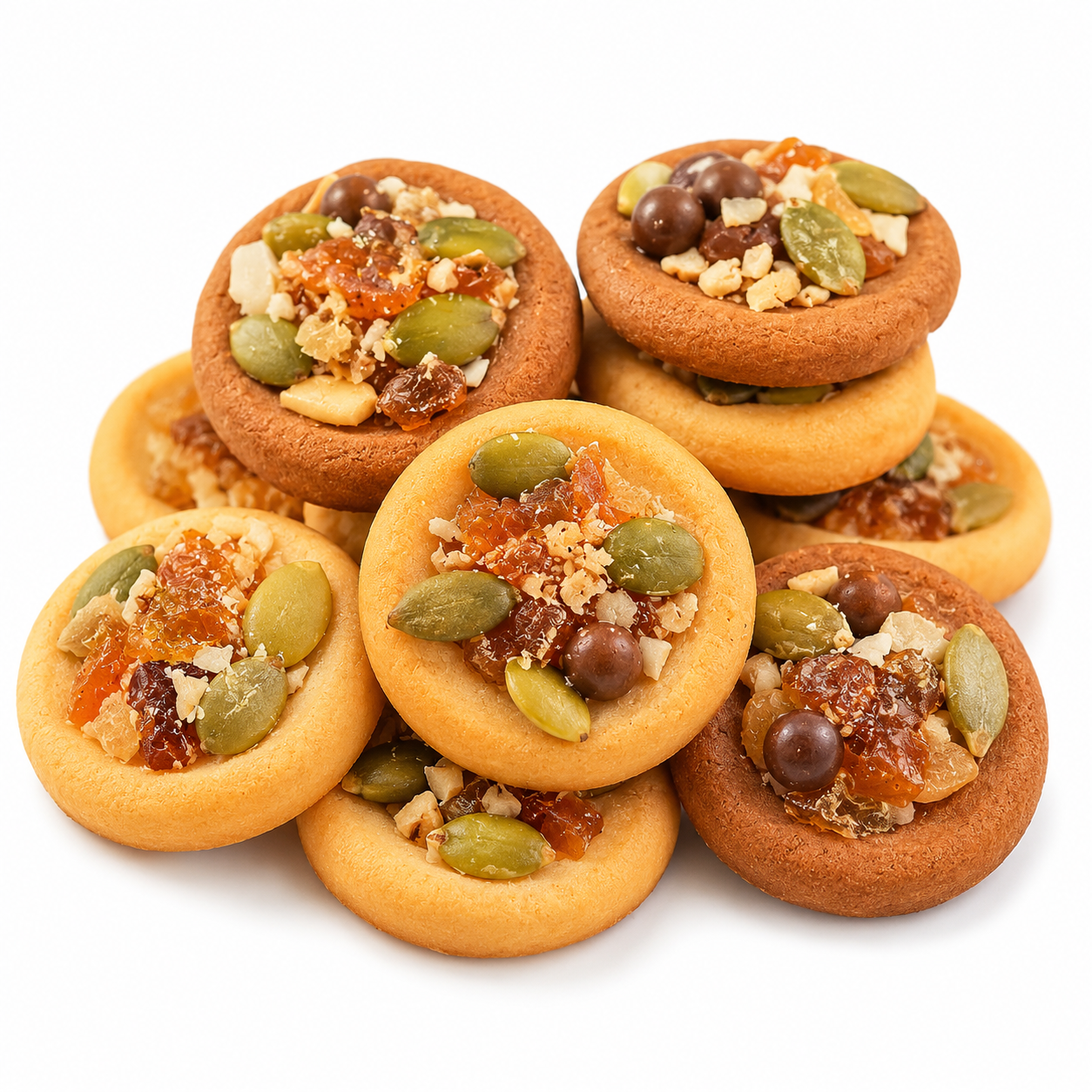 Premium Assorted Nuts & Fruit Tart Cookies - 6.8 lbs Mega Value Stock-Up Bulk Pack, Crunch Mix Pastries