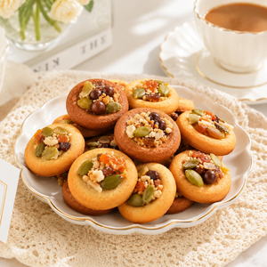 Mini Round Cookie with Nuts, Seeds & Dried Fruit, A Wholesome & Crunchy Bite-Sized Snack,11.8oz
