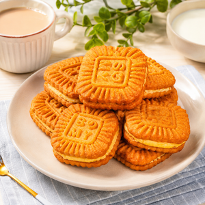 Caramel Filled Cookies,Crispy Butter Cookies, Irresistibly Sweet & Buttery, 10.43oz