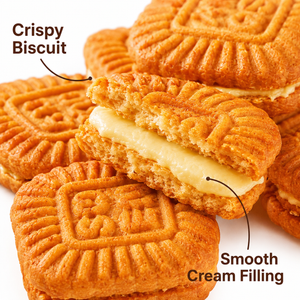 Caramel Filled Cookies,Crispy Butter Cookies, Irresistibly Sweet & Buttery, 10.43oz