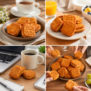 Caramel Filled Cookies,Crispy Butter Cookies, Irresistibly Sweet & Buttery, 10.43oz