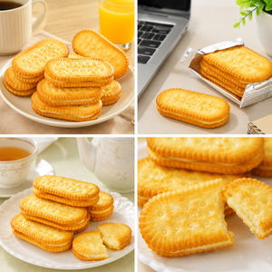 Orange-flavored Sandwich Cookies,Crispy Wafers with Zesty Orange Cream Filling, 3.53oz