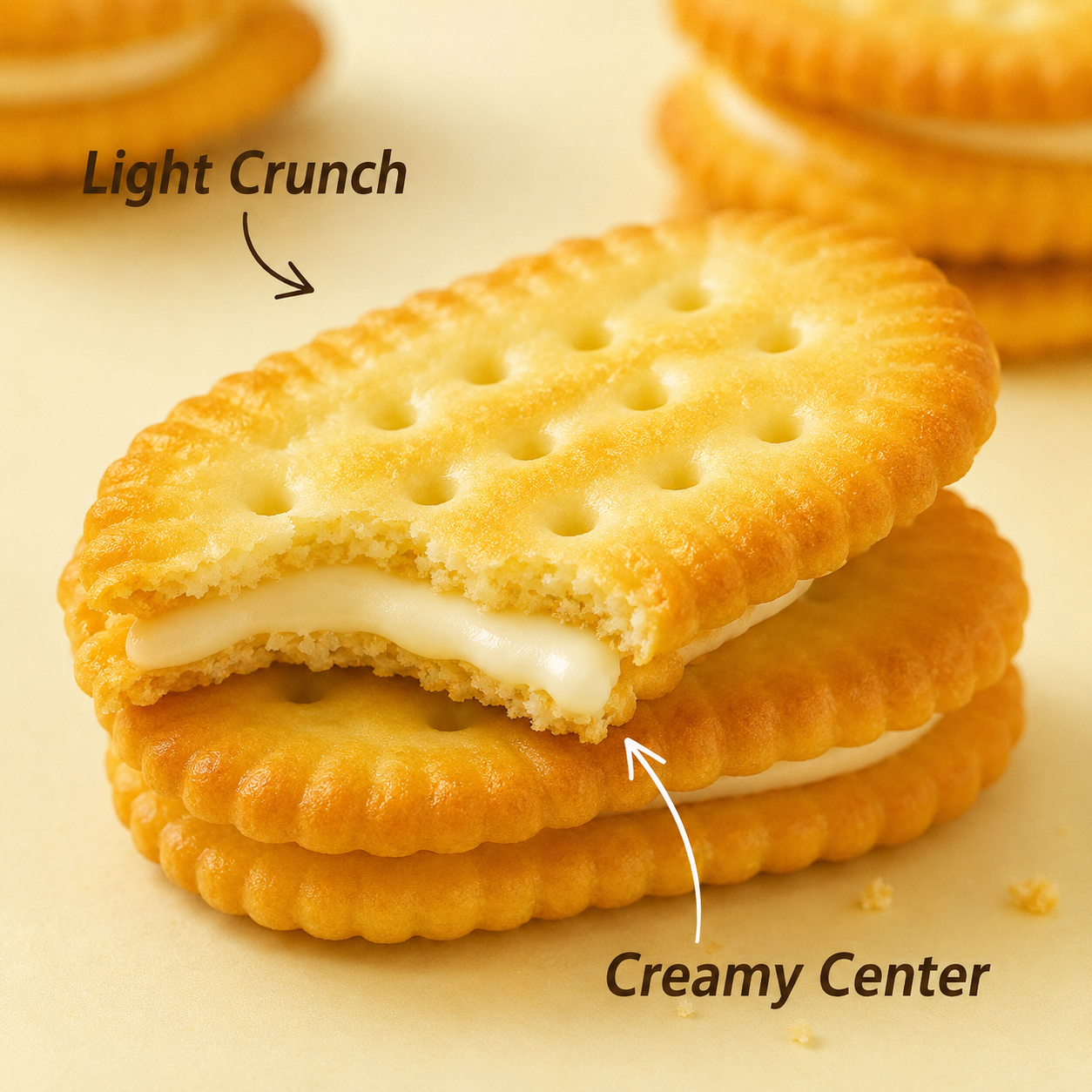 Orange-flavored Sandwich Cookies,Crispy Wafers with Zesty Orange Cream Filling, 3.53oz