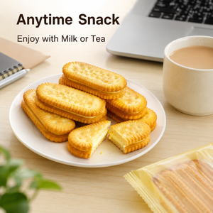 Orange-flavored Sandwich Cookies,Crispy Wafers with Zesty Orange Cream Filling, 3.53oz