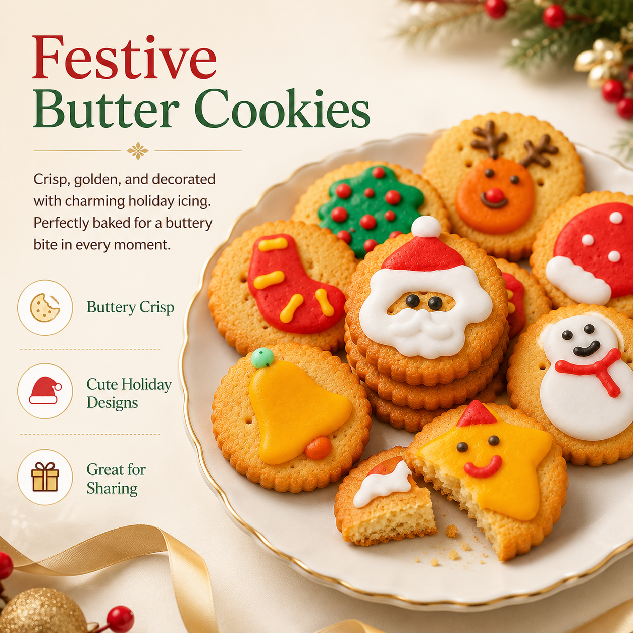 Assorted Cartoon Iced Sugar Cookies - 4.4 lbs Mega Value Stock-Up Bulk Pack, Cute Frosted Party Biscuits