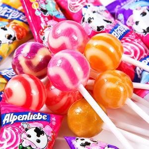 Lollipops Assorted Fruit Flavors, Colorful Swirl Hard Candy, Kids Birthday Party Favors