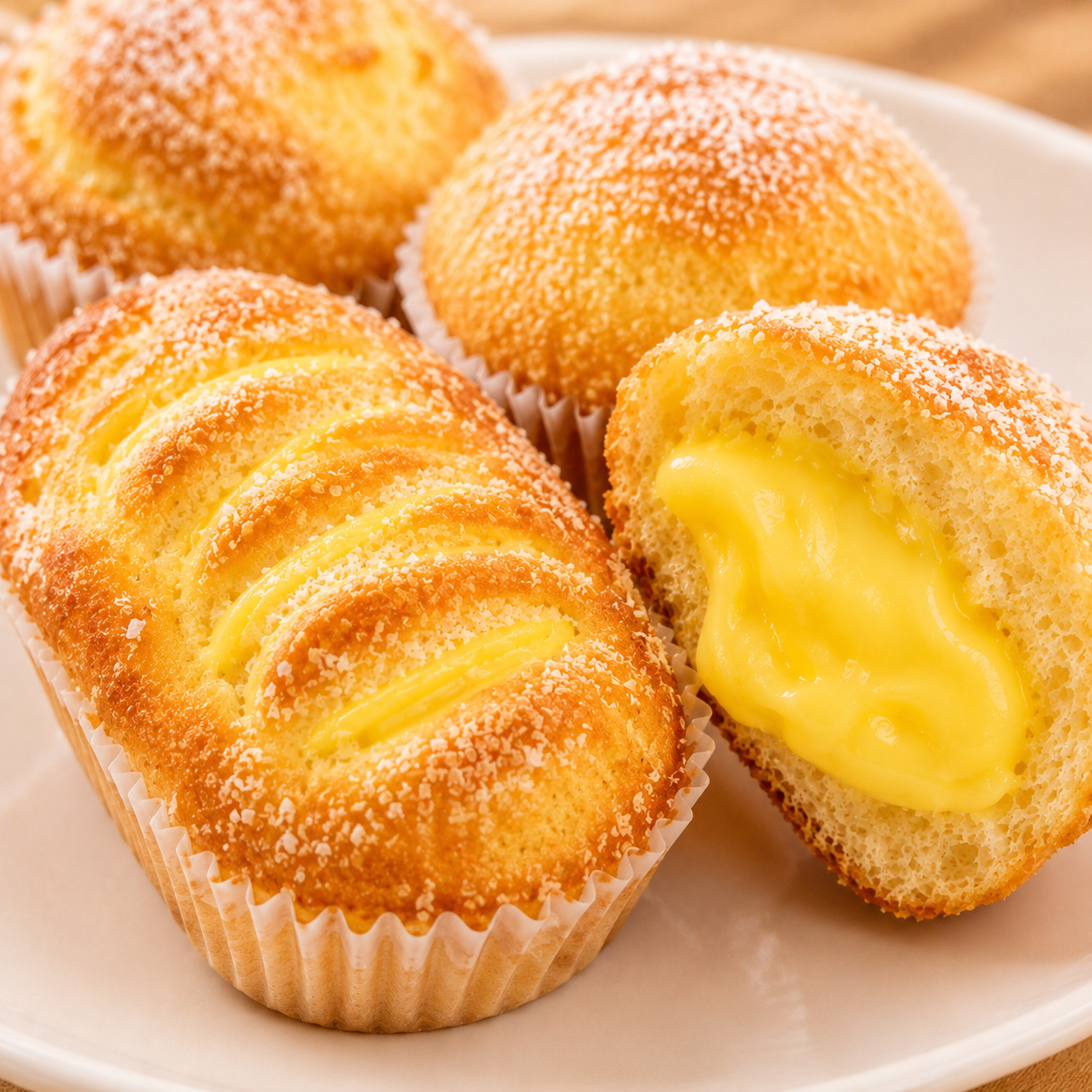 Premium Coconut Bakery Dessert Assorted Pack, Toasted Shredded Cheese Cake & Custard Cream Filled Cupcake Combo, Soft Moist Breakfast Snacks