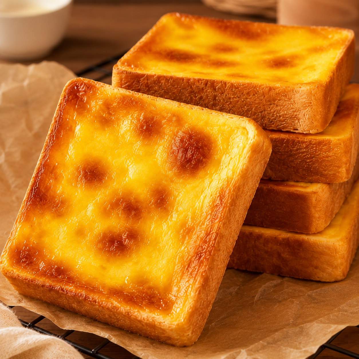 Assorted Multi-Flavor Swirl Tea Roll Cake with Japanese Baked Lava Cheese Toast Combo, Coffee Break Snacks,