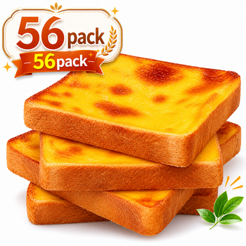 Rock-Baked Roasted Cheese Toast Slices - 7.3 lbs Jumbo Stock-Up Pack, 56 Individually Wrapped Pieces