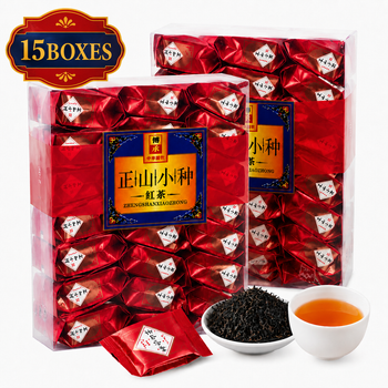 Authentic Lapsang Souchong Black Tea - 5.0 lbs Mega Stock-Up Bulk Pack, 15 Box Set Loose Leaf Packets
