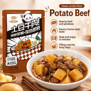 Instant Beef Topping-Just Heat & Serve,Tomato Beef/Curry Beef/Potatoes Beef,Three flavors