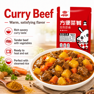 Instant Beef Topping-Just Heat & Serve,Tomato Beef/Curry Beef/Potatoes Beef,Three flavors