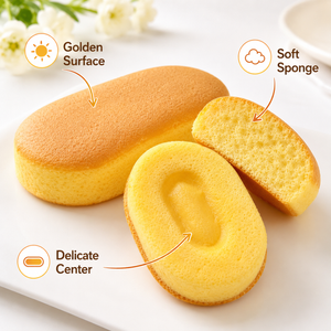 Sugar-free Salted Cake,Delicate Sponge Cake with a Subtle Savory Note, No Added Sugar,9.1oz