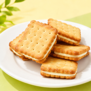 Lemon Flavor Sandwich Cookies,Crispy Biscuits with Zesty Lemon Cream Filling