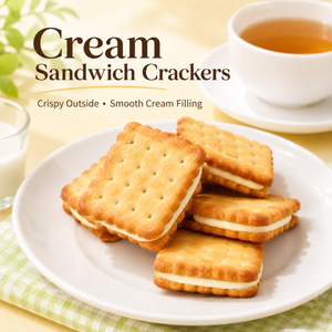 Lemon Flavor Sandwich Cookies, Crispy Biscuits