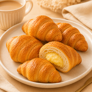 Filled Croissant,Flaky & Buttery Multi-Layered Pastry with Rich Cream Filling，12.06oz