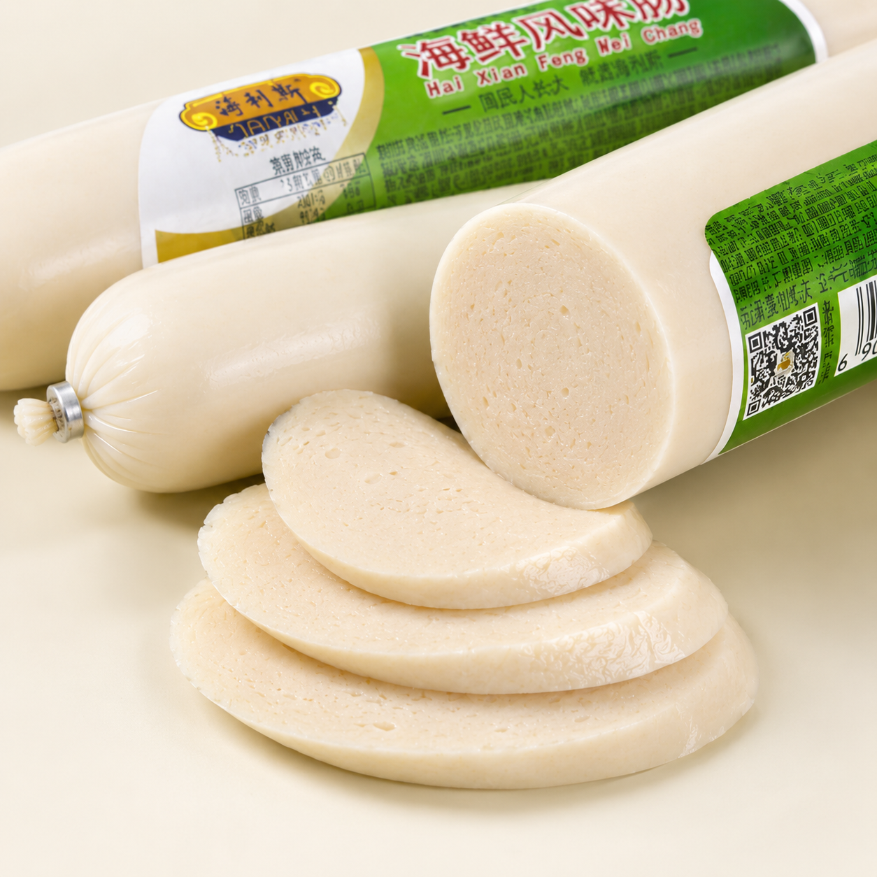 Seafood Sausage,Savory Sausage Made with Select Fish & Seafood,Protein-Rich Snack,14.11oz