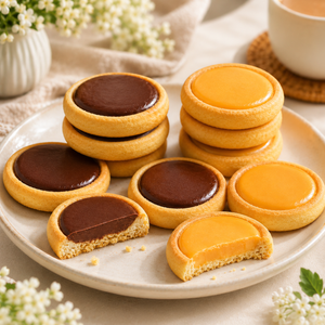 Soft Tart Cookies-Creamy Cheese Center&Dark Chocolate Center, Buttery & Crumbly,2.15oz