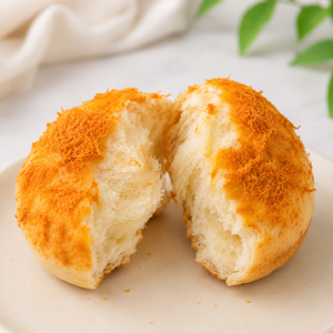 Pork Floss Bread Bun – Soft Sweet Bun Topped with Savory Shredded Pork, Bakery Classic