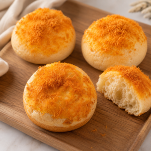 Pork Floss Bread Bun – Soft Sweet Bun Topped with Savory Shredded Pork, Bakery Classic