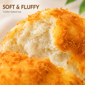 Pork Floss Bread Bun – Soft Sweet Bun Topped with Savory Shredded Pork, Bakery Classic