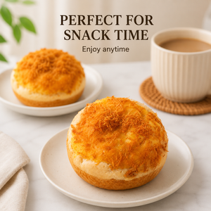 Pork Floss Bread Bun – Soft Sweet Bun Topped with Savory Shredded Pork, Bakery Classic