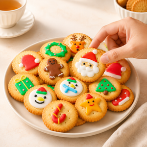 Piped Butter Cookies – Delicate Floral Design, Rich & Crumbly, Shortbread Style