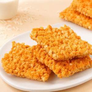 lutinous Rice Crunch Crackers – Savory Crispy Cakes, Baked Not Fried, Two flavors,Non-GMO