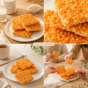 Glutinous Rice Crunch Crackers – Seafood & Crab Roe Flavors, 9.88 oz