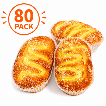 Soft-Baked Coconut Shredded Cheese Cakes - 11 lbs Jumbo Stock-Up Bulk Pack, 80 Individually Wrapped Packs
