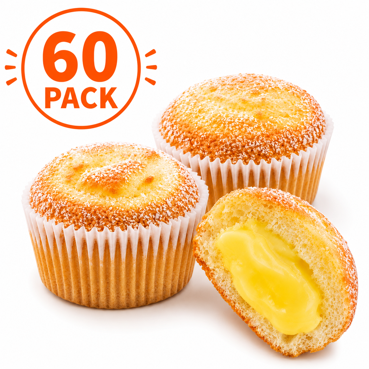 Soft-Baked Sea Salt Cheese Lava Cakes - 8.6 lbs Mega Stock-Up Bulk Pack, 60 Individually Wrapped Pieces