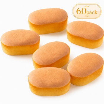 Soft-Baked Japanese Style Fluffy Cheese Cakes - 7.3 lbs Mega Stock-Up Bulk Pack, 60 Individually Wrapped Pieces
