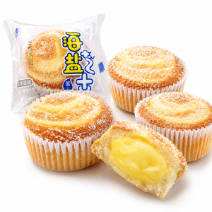 Sea Salt Cheese Filled Sponge Cake Shredded Coconut Topping, Moist and Fluffy Lava Cupcakes