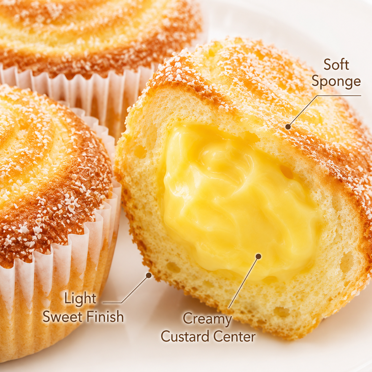 Sea Salt Cheese Filled Sponge Cake Shredded Coconut Topping, Moist and Fluffy Lava Cupcakes