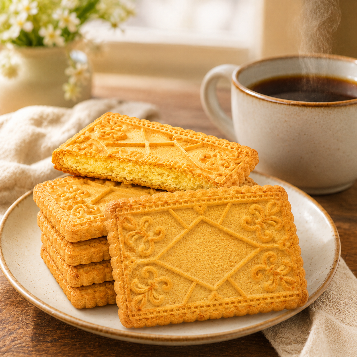 Butter Cookies Cheese Flavor,Crumbly & Melt-in-Your-Mouth, Classic Shortbread Recipe, 6.05oz
