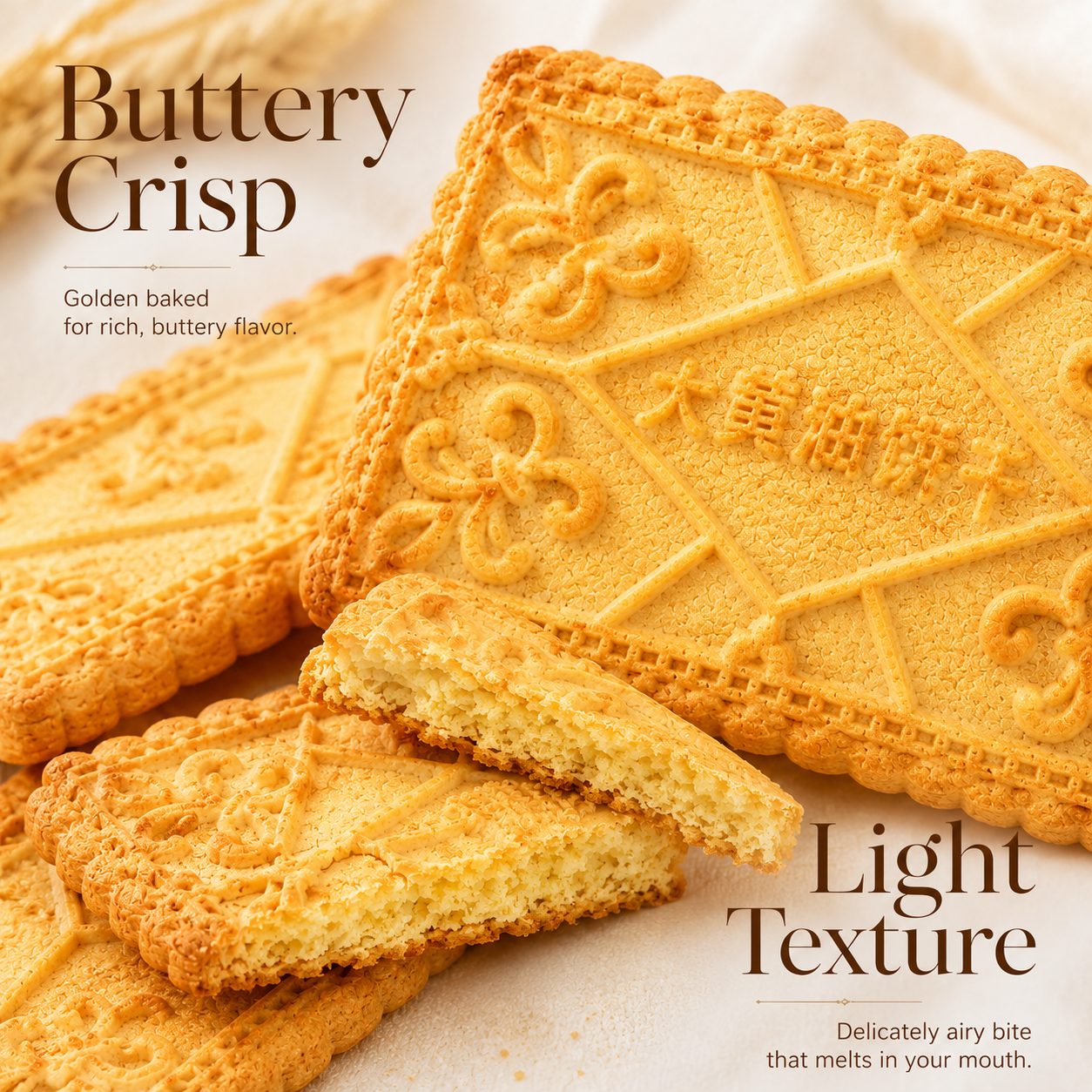 Butter Cookies Cheese Flavor,Crumbly & Melt-in-Your-Mouth, Classic Shortbread Recipe, 6.05oz
