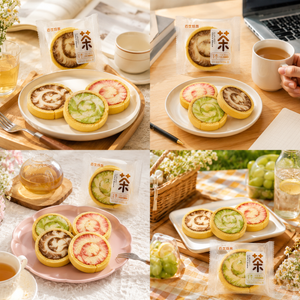 Soft Swiss Roll Cake – Fluffy & Velvety Texture, Super Moist & Tender,Assorted Flavors,1.1lb