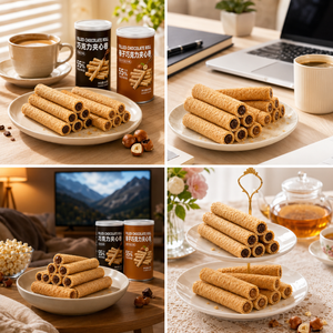 Chocolate Sandwich Rolls,Chocolate Flavor and Hazelnut Chocolate Flavor,3.57oz