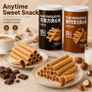 Chocolate Sandwich Rolls,Chocolate Flavor and Hazelnut Chocolate Flavor,3.57oz