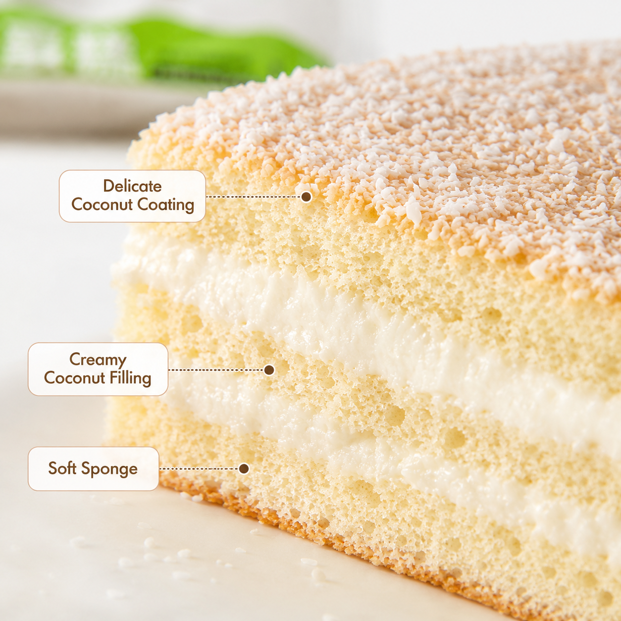Soft-Baked Coconut Layer Cakes - 4.4 lbs Mega Value Stock-Up Bulk Pack, Shredded Coconut Topped Pastries