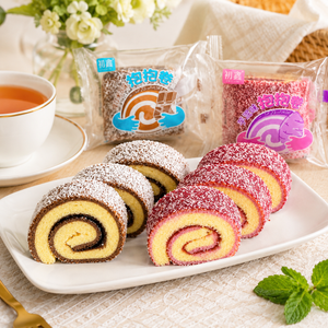 Hug Roll Cake,Adorable Roll Cakes,A Sweet, Comforting Treat Perfect for Sharing Joy,1.01lb