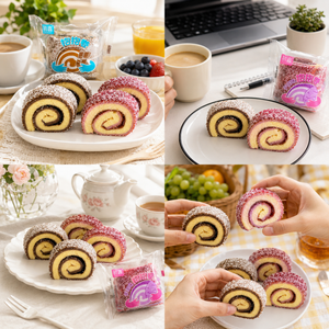 Hug Roll Cake,Adorable Roll Cakes,A Sweet, Comforting Treat Perfect for Sharing Joy,1.01lb