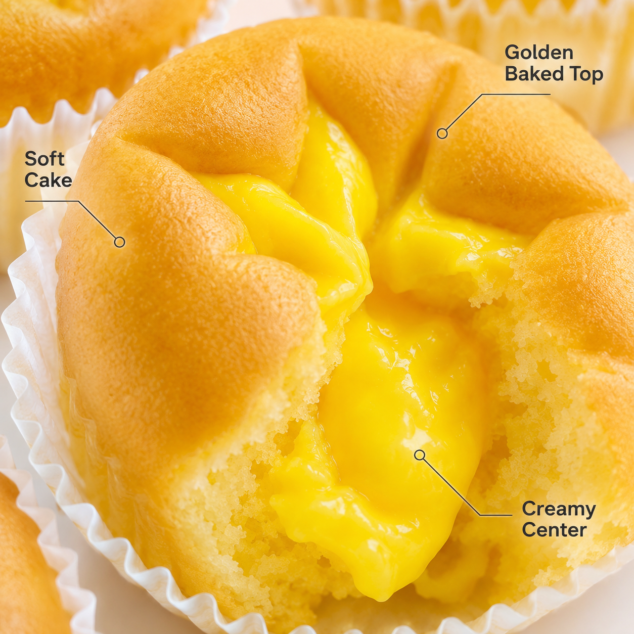 Soft-Baked Custard Cream Filled Cupcakes - 9.7 lbs Mega Stock-Up Bulk Pack, 70 Individually Wrapped Packs