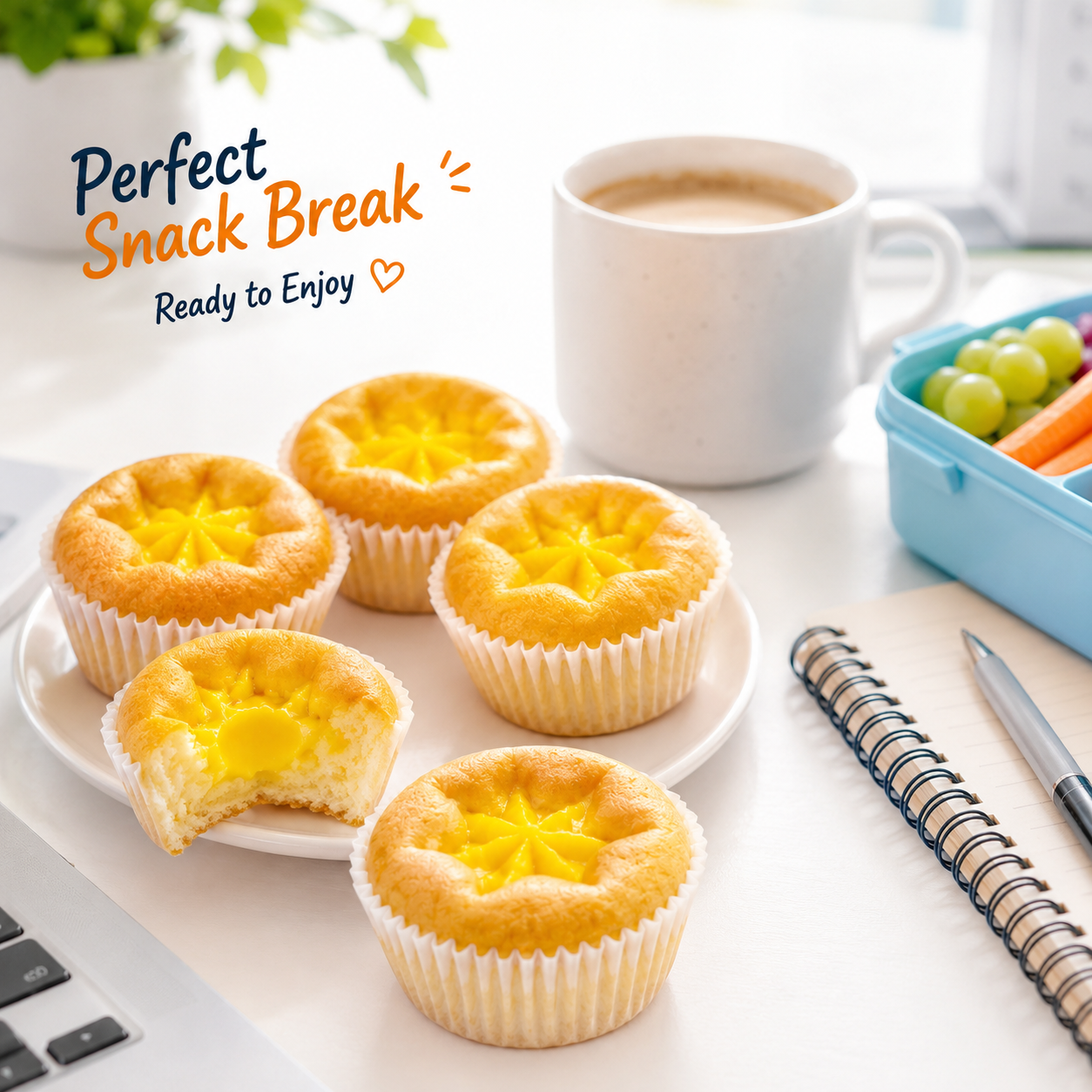 Soft-Baked Custard Cream Filled Cupcakes - 9.7 lbs Mega Stock-Up Bulk Pack, 70 Individually Wrapped Packs