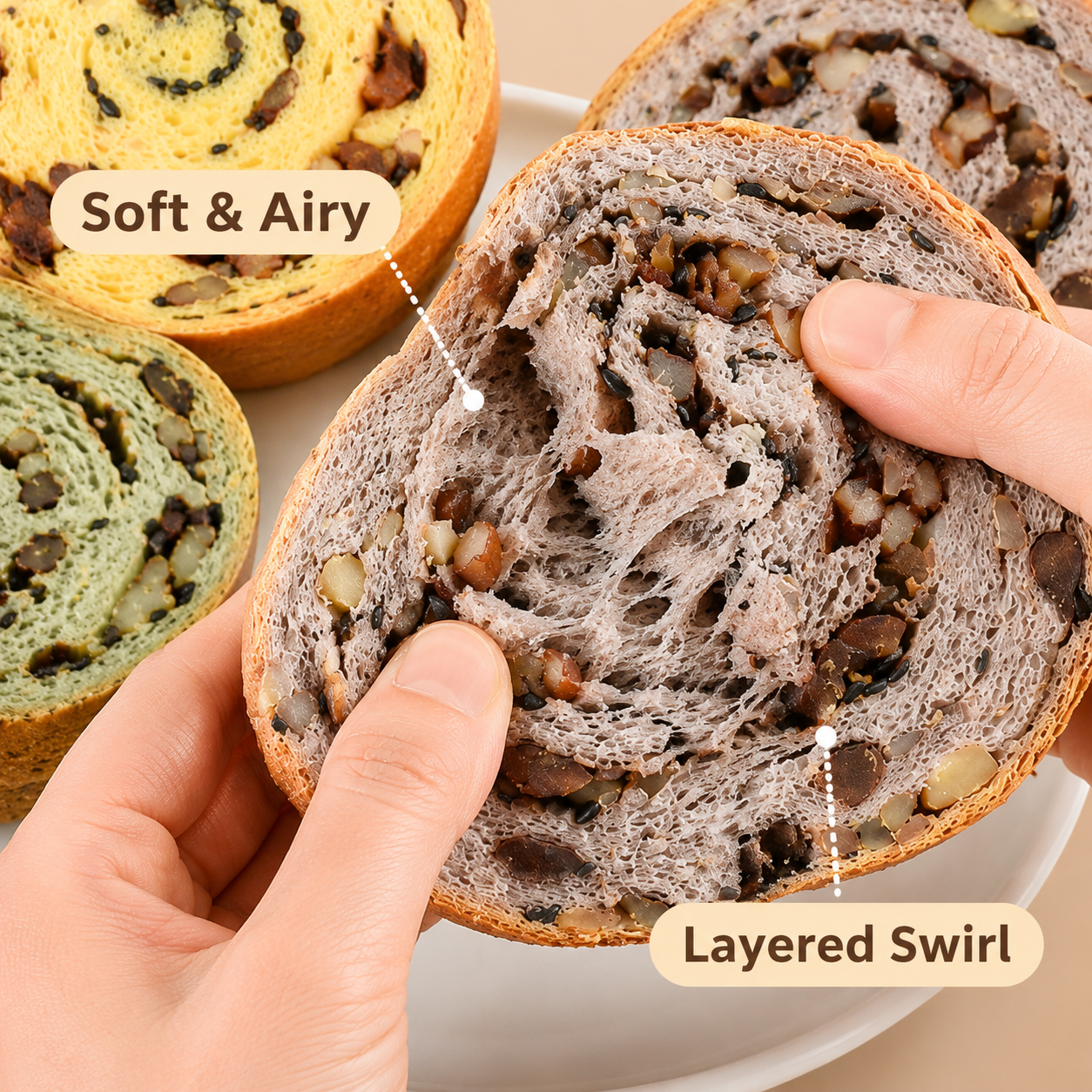 Savory Pork Floss & Chewy Mochi Puff Pastry Cakes - 6.0 lbs Mega Value Stock-Up Bulk Pack