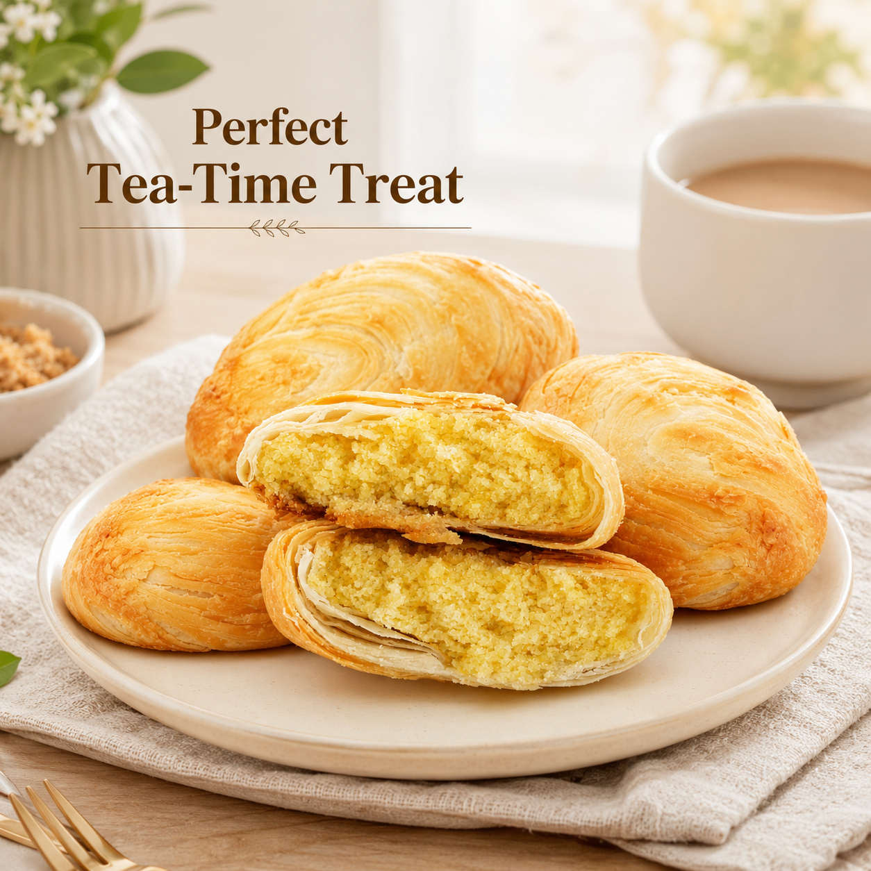 Traditional Mung Bean Flaky Pastries - 6.7 lbs Mega Stock-Up Bulk Pack, 60 Individually Wrapped Pieces