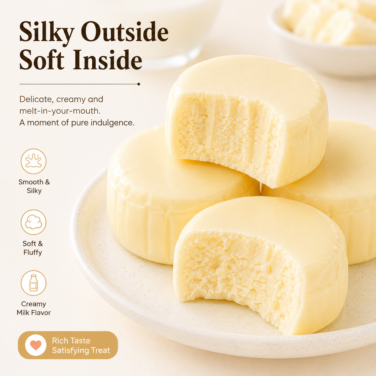 Soft-Baked Japanese Style Rich Cheese Cakes - 4.4 lbs Mega Stock-Up Bulk Pack, 20 Individually Wrapped Pieces