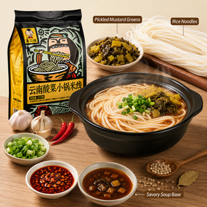 Sour Cabbage Noodle  – Tangy & Spicy, Chewy Rice Noodles,Small Pot Noodles