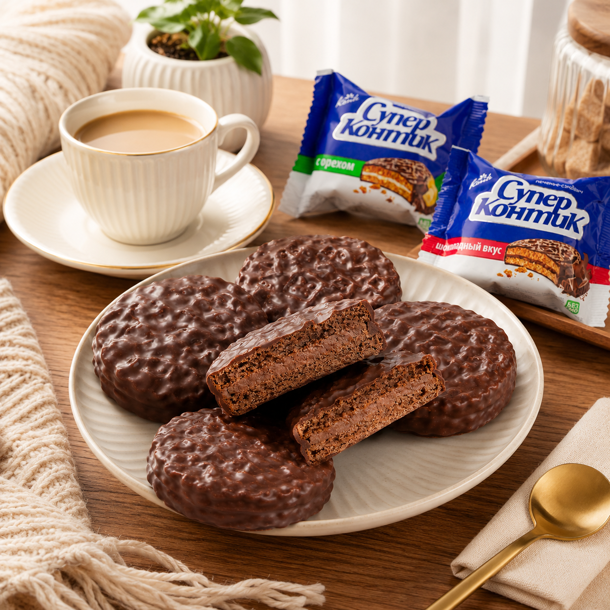 Assorted Chocolate Layered Sandwich Biscuits - 4.3 lbs Variety Stock-Up Bulk Pack, 2 Flavors